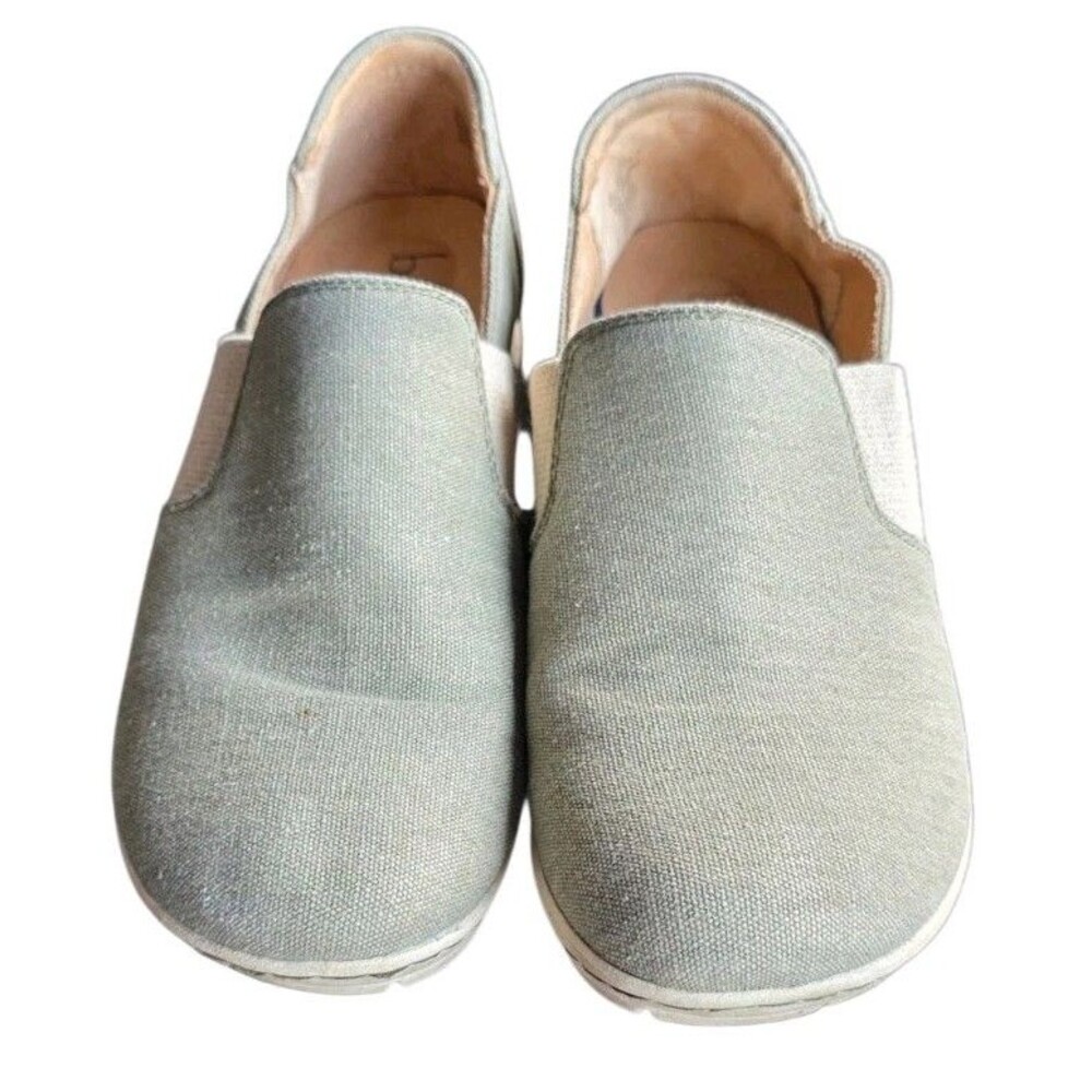 BOC Women's Slip On Canvas Shoes Casual Walking Sneakers 9 Gray Fabric